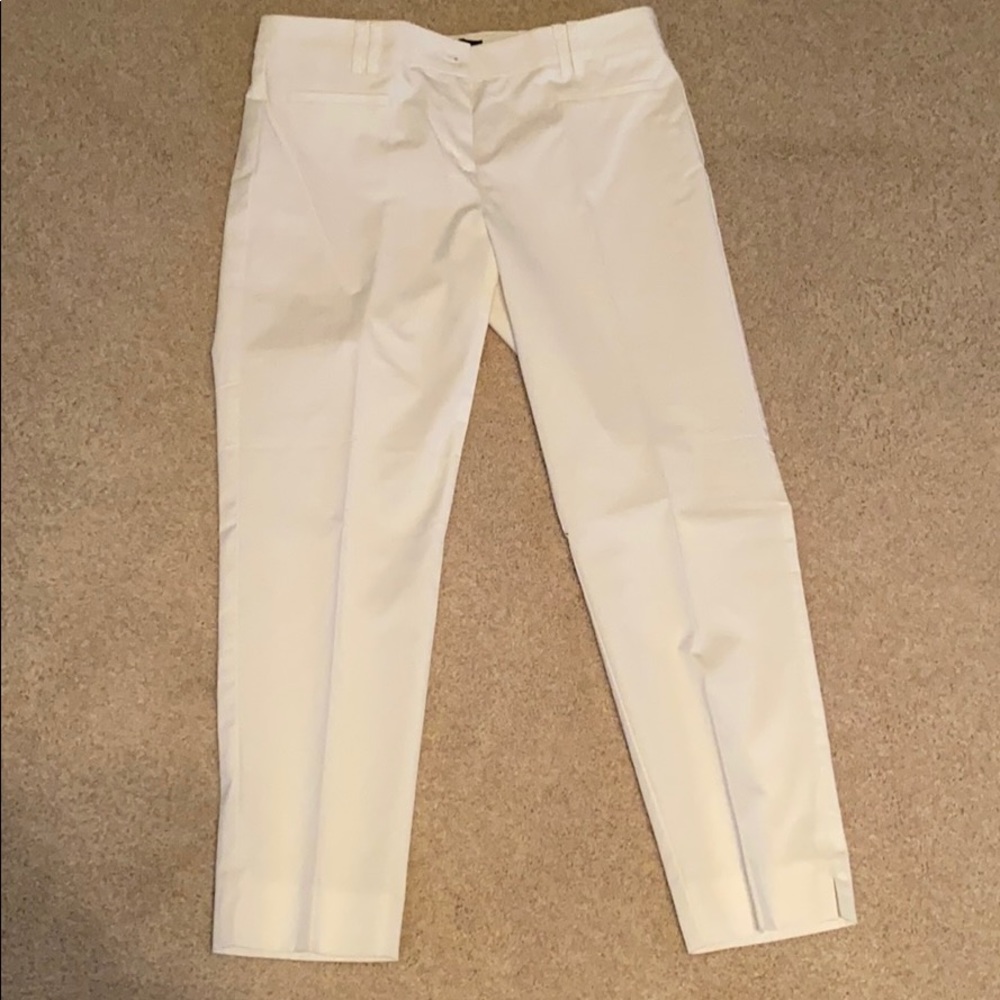 NWT Ann Taylor Cotton Crop Pants in White